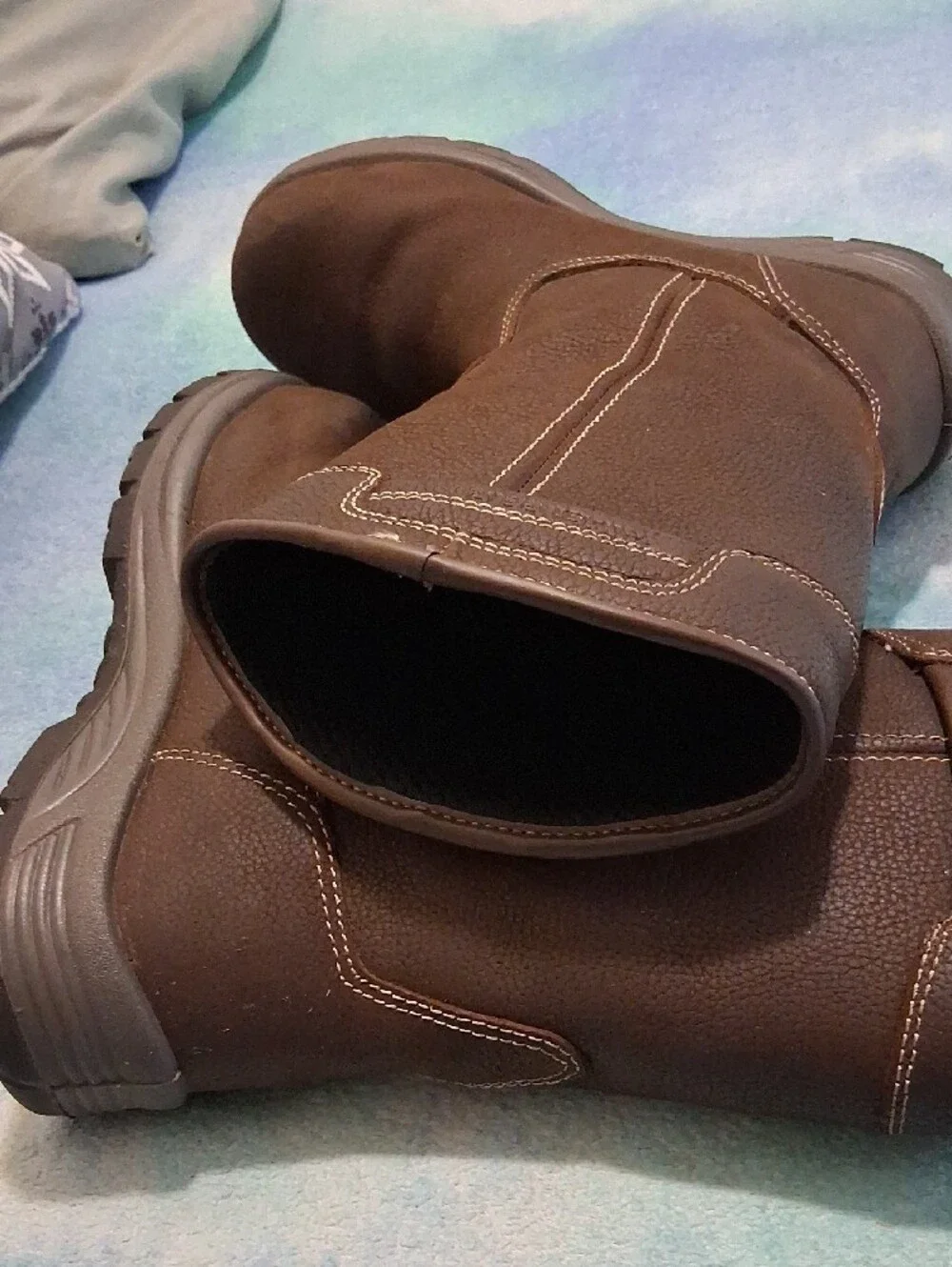 Avenger Kids Brown Suede Mid-Calf Pull-On Boots